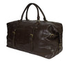Klassieke leren weekendtas in prachtige bruine croco print