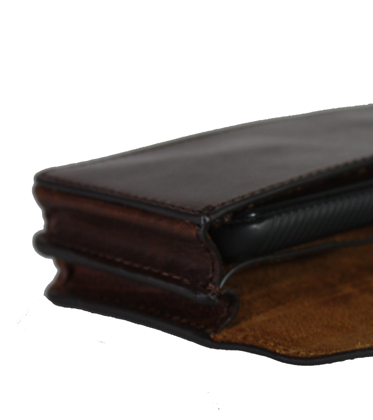 Telefoon tasje voor aan de riem dubbel vaks brandy (brown)