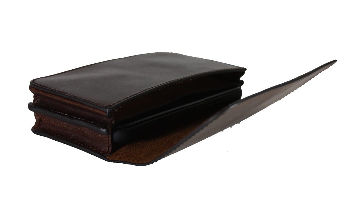 Telefoon tasje voor aan de riem dubbel vaks brandy (brown)
