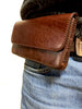 Telefoontasje voor aan de riem (liggend) kwaliteit vintage brown
