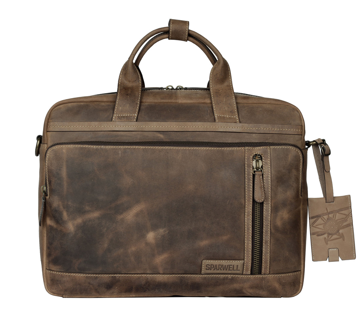Vintage Cognac Leren Werktas Stoer Casual
