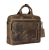 Vintage Cognac Leren Werktas Stoer Casual