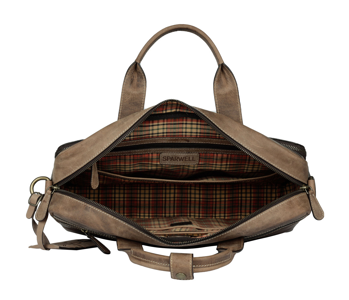Vintage Cognac Leren Werktas Stoer Casual