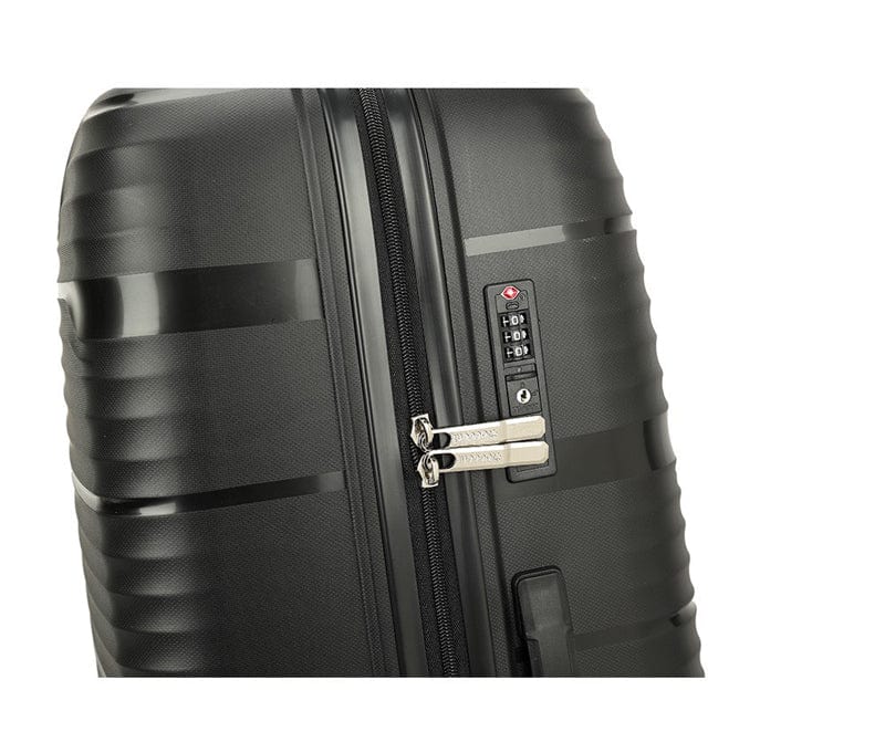 Zwarte koffer tussenmaat 66 cm Lichtgewicht Decent