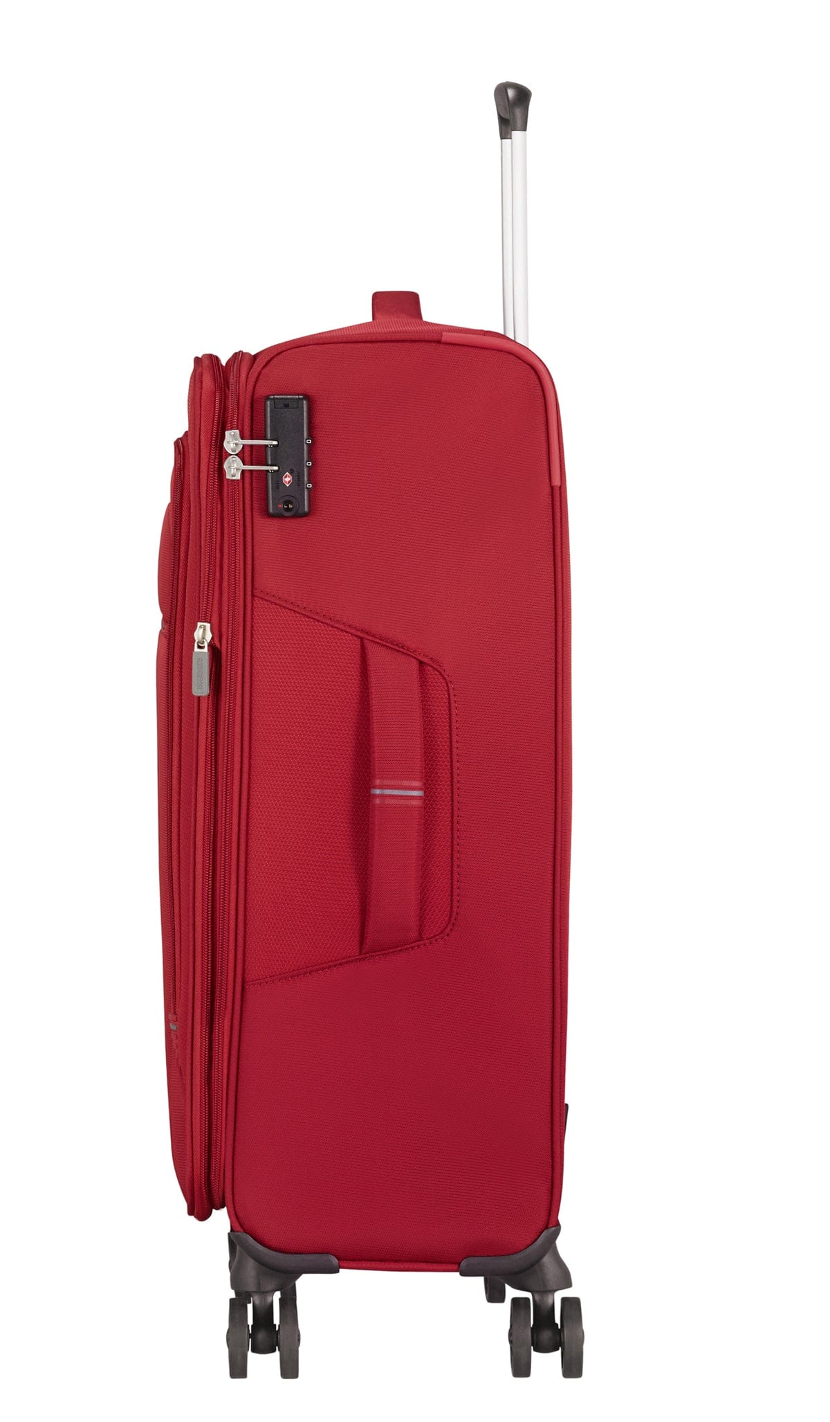 Rode koffer 4 wielen soft tussenmaat 67 cm