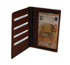 Portefeuille/Pasjes/Autopapieren/Binnenzak wallet Leer Cognac Klassiek