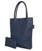Shopper blauw met kartelrand