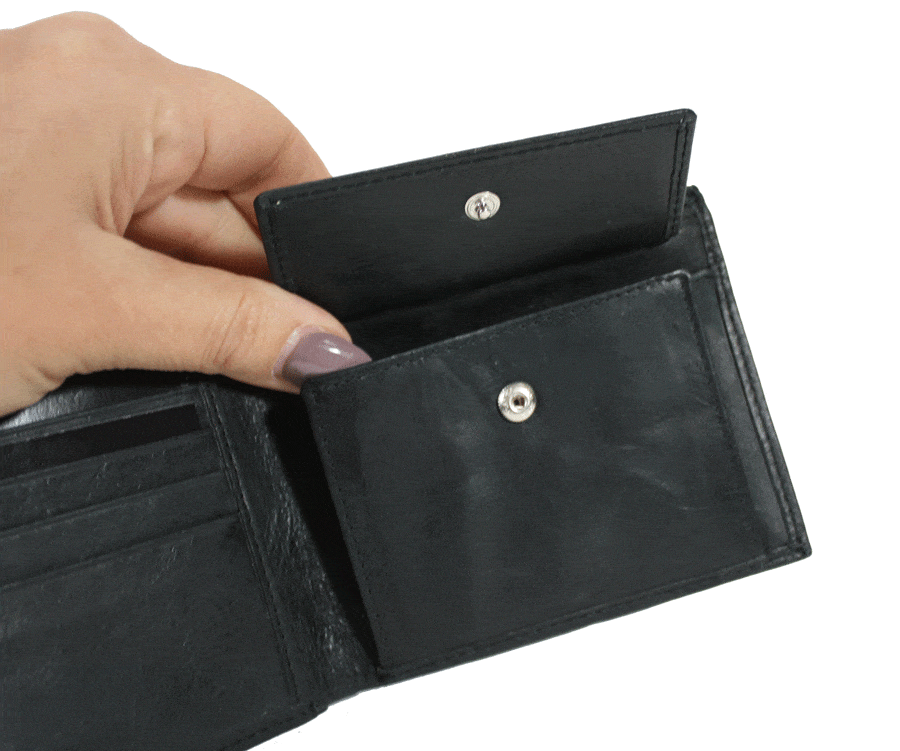 Heren portemonnee billfold ICCI off Black - Koffers en tassen Emco