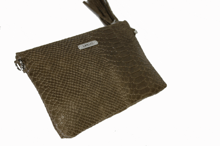Clutch dark taupe LIMUJO - Koffers en tassen Emco